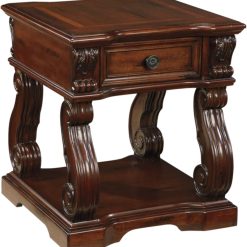Signature Design by Ashley – Alymere Square End Table – Rustic Brown