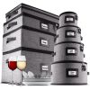StorageBud Dinnerware Storage Container Set for Plate, Cup, Flatware, Stemware, & Platter Sets- Gray ( 8pc)