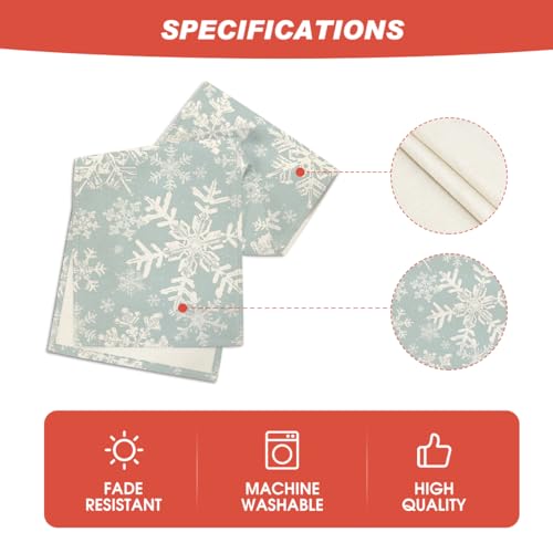Artoid Mode Navy Blue Snowflakes Christmas Table Runner, Seasonal Winter Holiday Kitchen Dining Table Decoration for Home Party Decor 13×72 Inch - Image 5