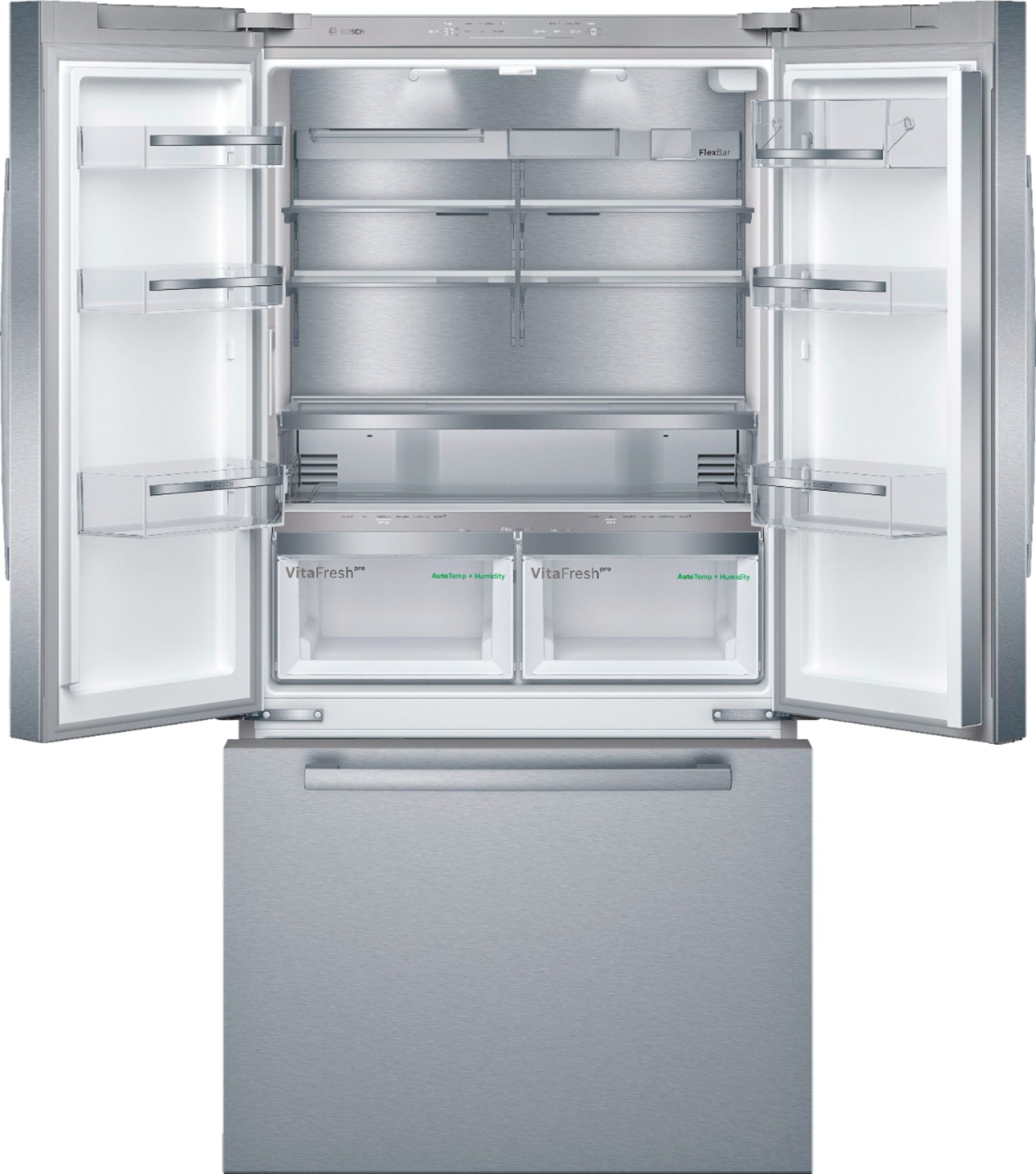 Bosch – 800 Series 21 Cu. Ft. French Door Counter-Depth Smart Refrigerator – Stainless steel - Image 6