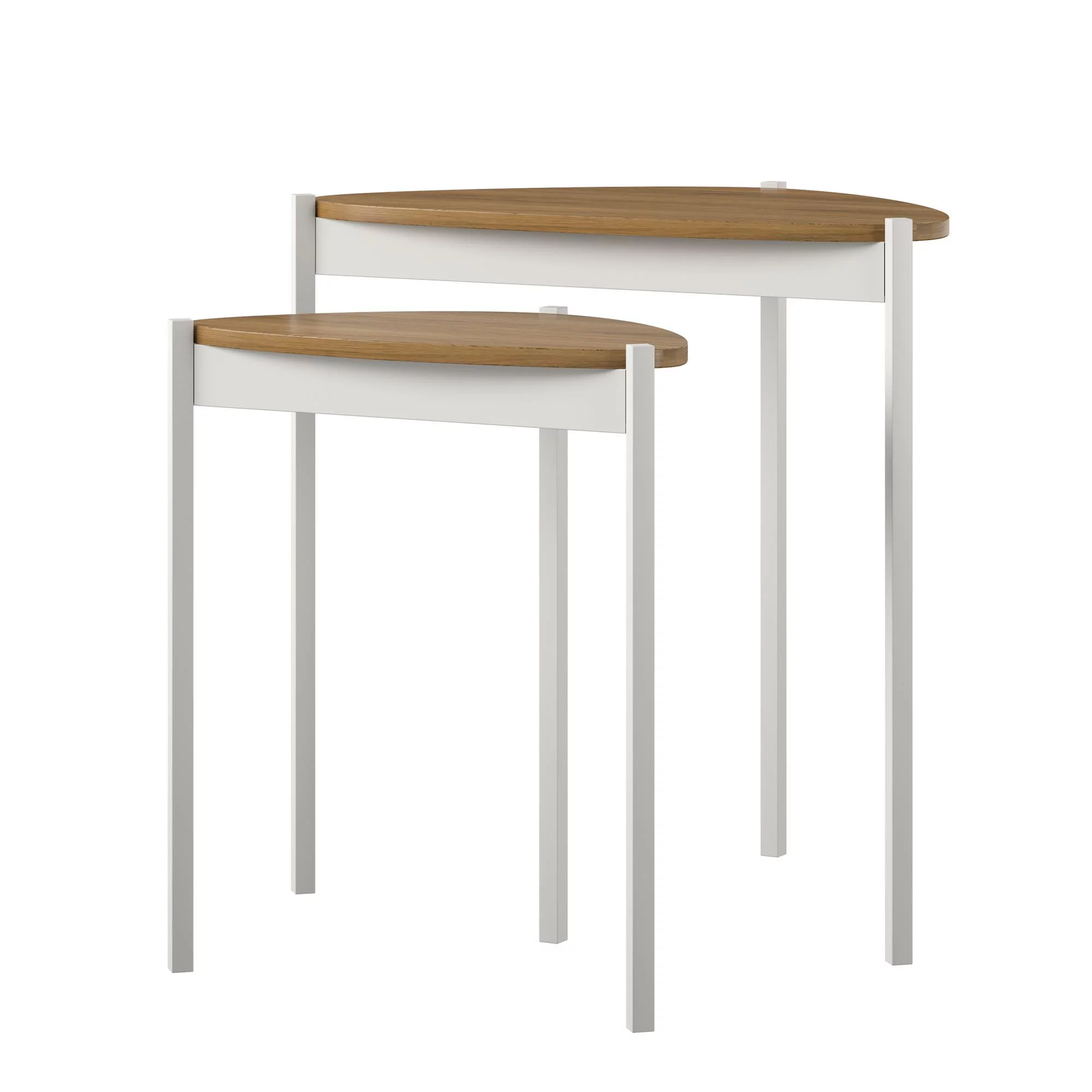 Novogratz Tallulah Nesting Tables, Walnut/White - Image 9