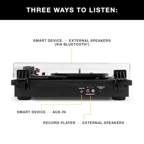 Victrola The Quincy 6-in-1 Bluetooth Record Player & Multimedia Center with Built-in Speakers ?C 3-Speed Turntable, CD & Cassette Player, AM/FM Radio, Wireless Music Streaming (Natural) - Image 21