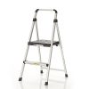 COSCO 2 Step Lite Solutions Folding Step Stool, Aluminum/Black