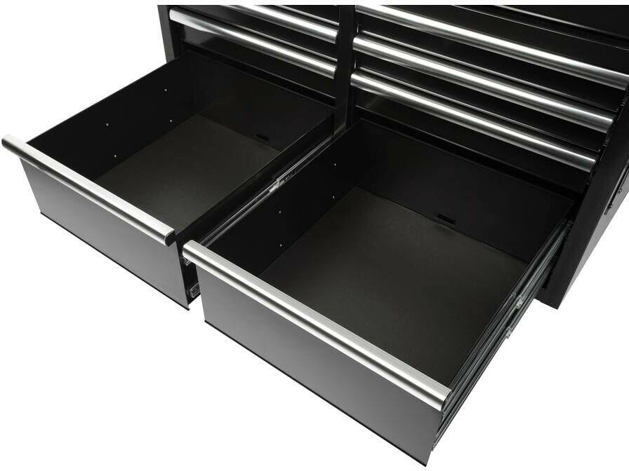 Husky 46 in. W x 24.5 in. D 9-Drawer Mobile Workbench with Solid Wood Top in - Image 2