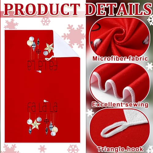 Geyoga 6 Pcs Merry Christmas Kitchen Towels Buffalo Plaid Xmas Tree Dish Towels Hand Towel Tea Towel Absorbent Soft Drying Cloth for Holiday Housewarming Gifts, 16×24 Inch(Gray White) - Image 19